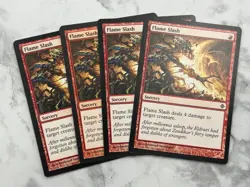 4x Flame Slash x4 Rise of the Eldrazi - MTG Magic - 4 Card Playset - NM - Image 1