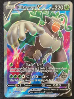 Rillaboom V 175/192 SWSH Rebel Clash Full Art Ultra Rare Holo Pokemon 2020 NM - Image 1