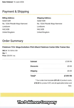 *Presale* x10 Pokemon Pitch Black Elite Trainer Box ETB Pokemon Center Exclusive - Image 3
