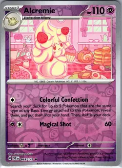 Alcremie 65/142 Rare Stellar Crown Pokemon Reverse Holo Near Mint - Image 1