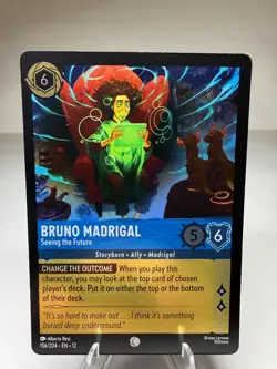 Bruno Madrigal Seeing the Future 156/204 Cold Foil Disney Lorcana Wilds Unknown - Image 1