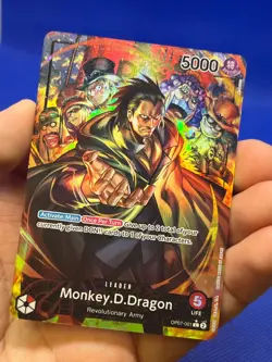 One Piece 500 Years in the Future Monkey D Dragon OP07-001 Parallel Alt Leader - Image 3