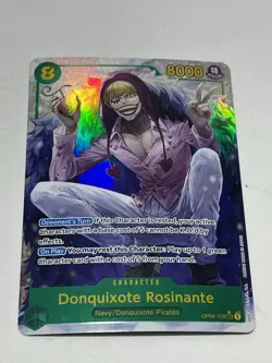 One Piece OP04 Kingdoms of Intrigue SEC Alt Art Donquixote Rosinante OP04-119 NM - Image 1