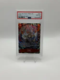 One Piece CCG Koby PRB02-001 Rare Alt Art PSA 10 - Image 1