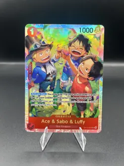 Ace & Sabo & Luffy OP13-007 Carrying On His Will Foil NM - Image 1