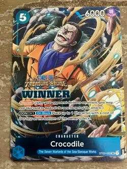 Crocodile (Winner Pack Vol. 5) ST03-003 One Piece Promo Card LP - Image 1