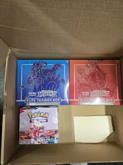 Pokemon Battle Styles Booster Box and Red and Blue ETB Brand New Sealed - Image 1