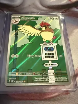 Pidgeotto Holo Illustration Rare SV03: Obsidian Flames 208/197 NM Pokemon Card T - Image 1