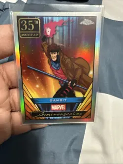 Gambit 2025 Topps Chrome Marvel Gambit 35th Anniversary Refractor Card-#MA-25 - Image 1