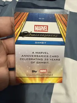 Gambit 2025 Topps Chrome Marvel Gambit 35th Anniversary Refractor Card-#MA-25 - Image 2