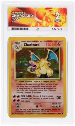 Pokemon TCG Charizard 4/102 Base Set Holo Ace 2 - Image 3