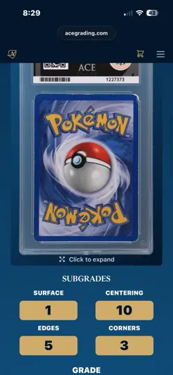 Pokemon TCG Charizard 4/102 Base Set Holo Ace 2 - Image 5