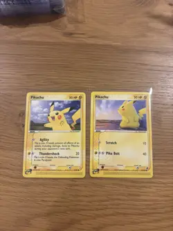 Pokemon Pikachu 43/95 EX Team Magma + Pikachu 72/100 EX Sandstorm LOT - Image 1