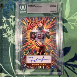BGS Authentic Auto FRANK GORE Sr. On Card Autograph Custom Kaboom Card 49ers NFL - Image 1