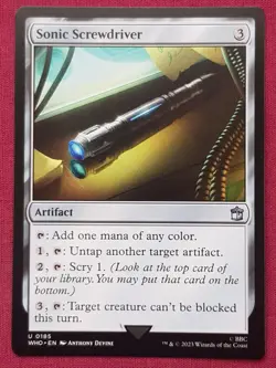 Magic The Gathering UNIVERSES BEYOND DOCTOR WHO SONIC SCREWDRIVER 0185 card MTG - Image 1