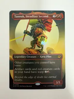 Tannuk Steadfast Second Foil Borderless MTG Magic the Gathering Card NM Mint EOE - Image 1