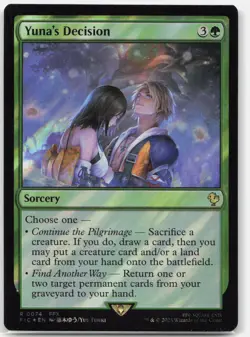 Yuna's Decision (Surge Foil) R 74 Commander: FINAL FANTASY MTG Card LP - Image 1
