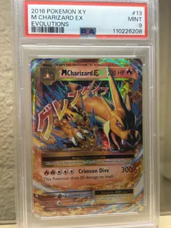 Pokemon Mega M CHARIZARD EX 13/108 XY Evolutions Holo Ultra Rare PSA 9 - Image 1