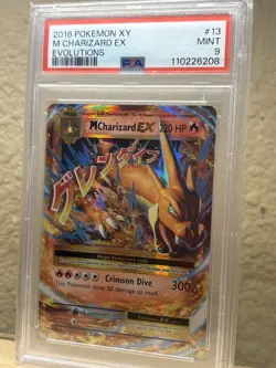Pokemon Mega M CHARIZARD EX 13/108 XY Evolutions Holo Ultra Rare PSA 9 - Image 2