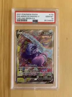 Pokemon Galarian Slowking V 179/198 Chilling Reign Full Art Psa 10 Eng Gem Mint - Image 1