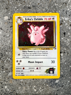 Pokemon TCG Cards Erika's Clefable 3/132 Gym Heroes Holo Rare - Image 1