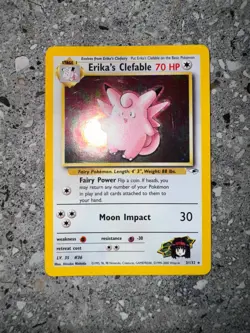 Pokemon TCG Cards Erika's Clefable 3/132 Gym Heroes Holo Rare - Image 3