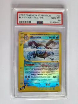 PSA 10 GEM MINT 2002 Pokemon Expedition Blastoise Englisch Reverse Foil Holo - Image 1