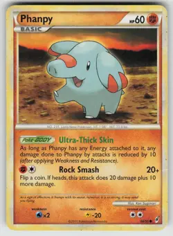 Phanpy 66/95 Common Call of Legends Pokemon Heavily Played - Image 1
