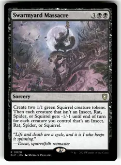 Swarmyard Massacre 20 Rare Commander: Bloomburrow Magic: The Gathering Near Mint - Image 1