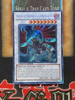 Yugioh Black-Winged Dragon CT07-EN002 Secret Rare Limited Edition LP - Image 1