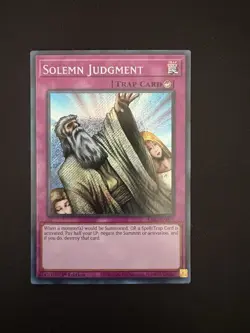 🔥Yugioh Solemn Judgment Secret Rare RA02-EN075 NM 1st Edition🔥 - Image 1