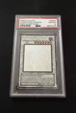 Yugioh 2009 Power Tool Dragon RGBT-EN042 Unlim Ghost Rare PSA 10 - Image 3