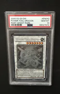 Yugioh 2009 Power Tool Dragon RGBT-EN042 Unlim Ghost Rare PSA 10 - Image 4