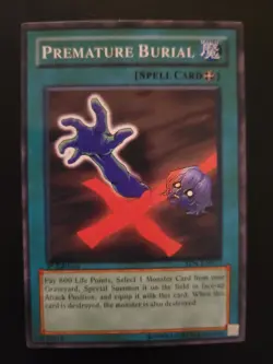 Premature Burial SD4-EN017 1st Edition LP Spell Card Yu-Gi-Oh - Image 1