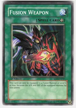 Fusion Weapon SOD-EN047 Yu-Gi-Oh 1st Edition Lightly Played - Image 2