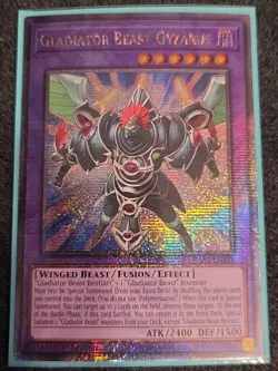 Yugioh Gladiator Beast Gyzarus RA03-EN198 Quarter Century Rare 1st Ed NM - Image 1