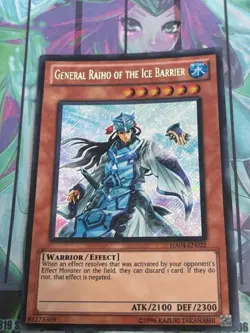 Yugioh 1x General Raiho of the Ice Barrier Secret HA04-EN025 Hidden Arsenal 4 LP - Image 1