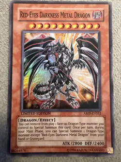 Yu-Gi-Oh Red-Eyes Darkness Metal Dragon ABPF-ENSE2 Super Rare Limited Ed - LP - Image 1