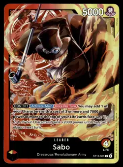 SABO (001) ST13-001 LEADER ULTRA DECK: THE THREE BROTHERS ONE PIECE FOIL NM/M - Image 1