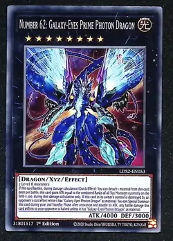 Number 62: Galaxy-Eyes Prime Photon Dragon - LDS2-EN053 - Common 1st Ed Yugioh - Image 1