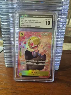 2025 ONE PIECE JP SANJI TOURNAMENT PROMO EB02-054 CGC 10 D PT - Image 1