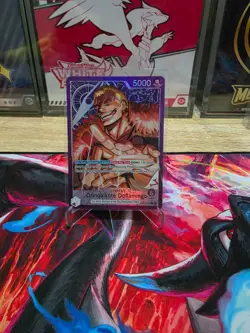 One Piece TCG Donquixote Doflamingo OP14-060 Leader Alt Art Parallel Azure Seas - Image 1