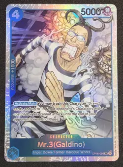 One Piece OP16-056 Mr. 3 Galdino SR Super Rare English OP-16 Card NM - Image 1