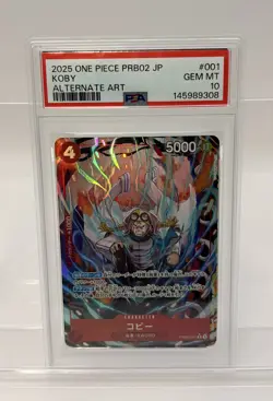 PSA10 Koby PRB02-001 Alt Art One Piece Card Japanese GEM MT - Image 3