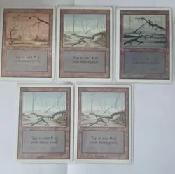 Magic The Gathering Unlimited Edition Swamps X 5 - Image 1