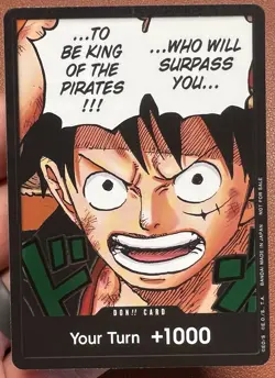 One Piece Promotion Cards 1st Anniversary DON!! Card Monkey.D.Luffy Foil - Image 1