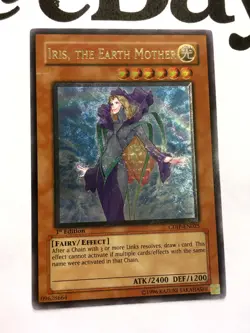 YUGIOH - IRIS, THE EARTH MOTHER - CDIP-EN025 - 1ST ED - ULTIMATE RARE - NEAR M - Image 2