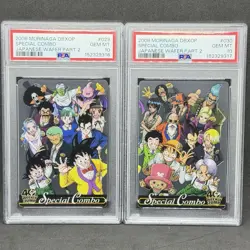 PSA 10 Sequential Morinaga Dragon Ball x One Piece 40th Jump Wafer Goku Luffy - Image 1