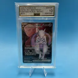 Pokemon - Team Rocket's Mewtwo EX 213/182 Destined Rivals - AGS 10 *NOT PSA* - Image 1