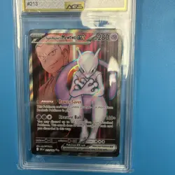 Pokemon - Team Rocket's Mewtwo EX 213/182 Destined Rivals - AGS 10 *NOT PSA* - Image 4